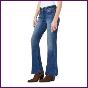 Mid-Rise Bootcut Jeans Insta Stretch Denim Size 0-24 Curvy Fit